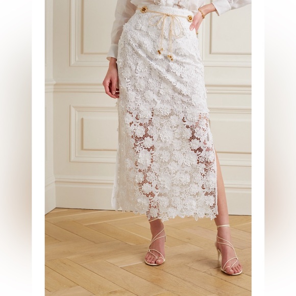 Zimmermann Raie Floral Lace Maxi Skirt Size 1 - Picture 8 of 15